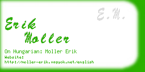erik moller business card